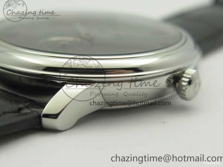 0316 De Ville Prestige Small Second TWF 1:1 Best Edition Black Dial on Black Leather Strap MIYOTA Resilient 8037